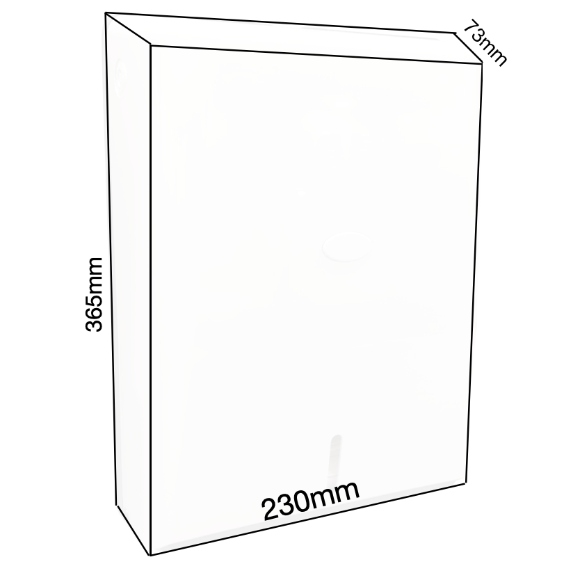 White Metal Compact Towel Dispenser Unit Includes lock