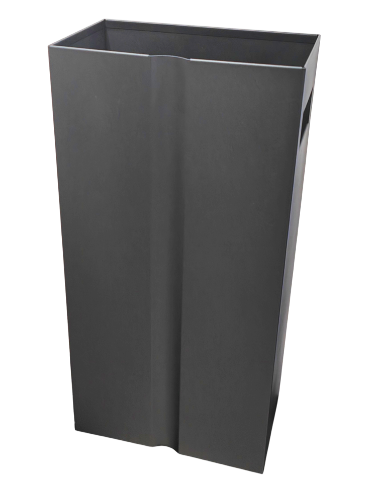 Wall Mount 32L Mat Black Steel Waste Bin Heavy Duty