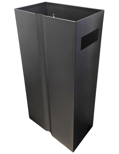 Wall Mount 32L Mat Black Steel Waste Bin Heavy Duty