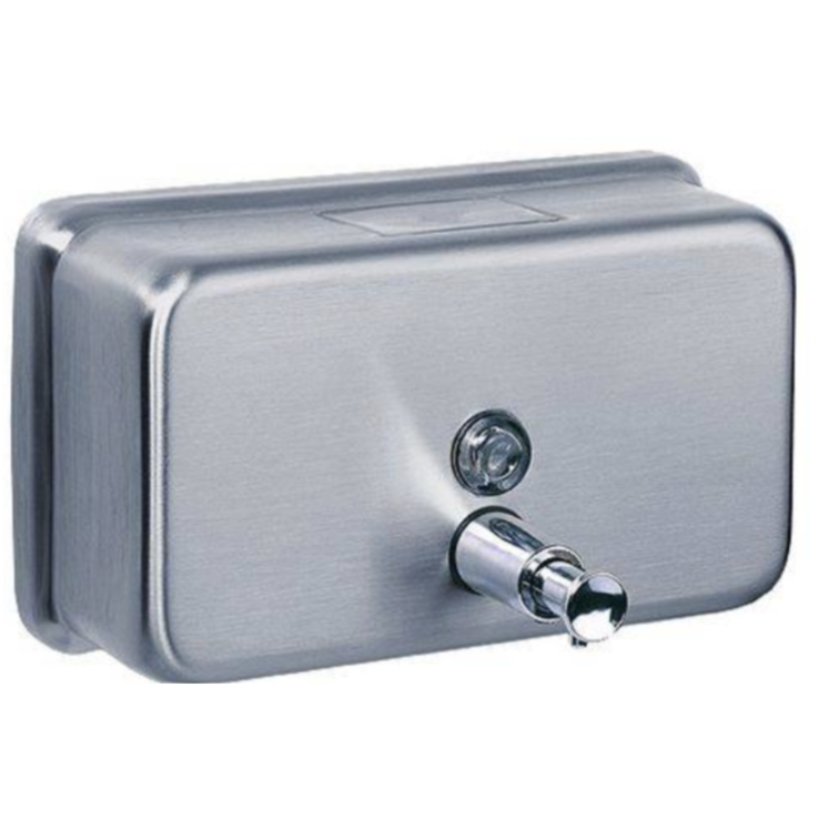 Horizontal Satin S'steel Refillable 1L Soap Dispenser