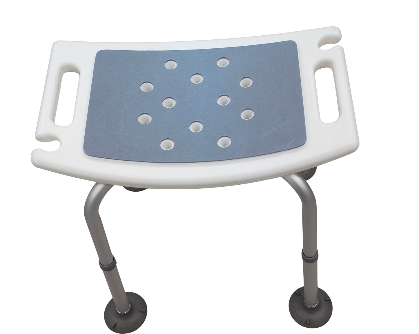Adjustable shower seat with gray seat ozwashroom
