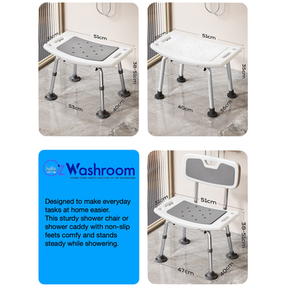 Shower Chair Safe, Non-Slip, Comfortable, Easy Set up