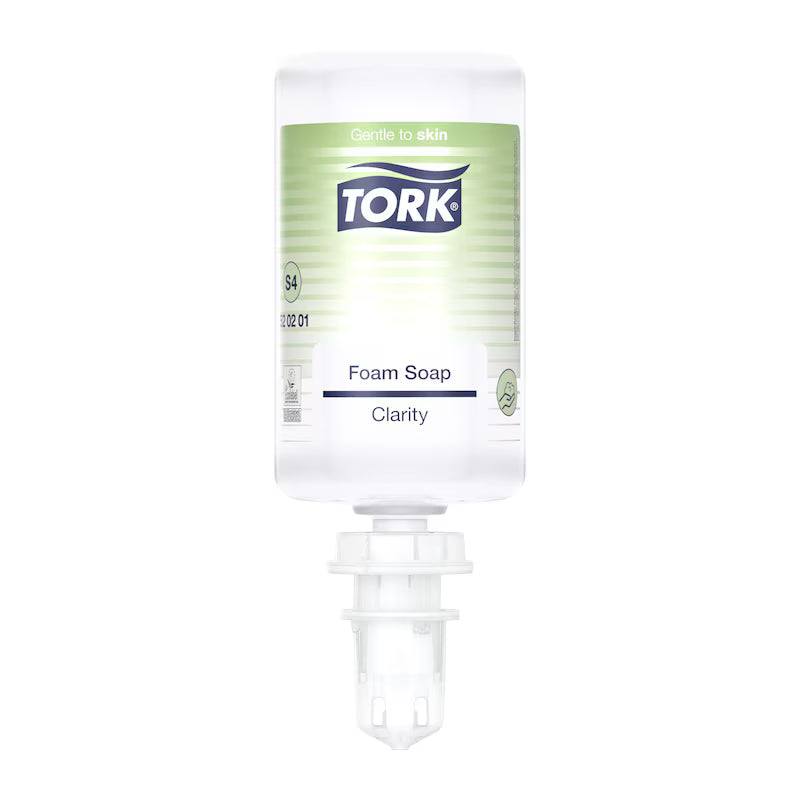 Tork Clarity Foam Soap 520201 refill – 99% natural origin, sustainable foam hand soap for commercial washrooms