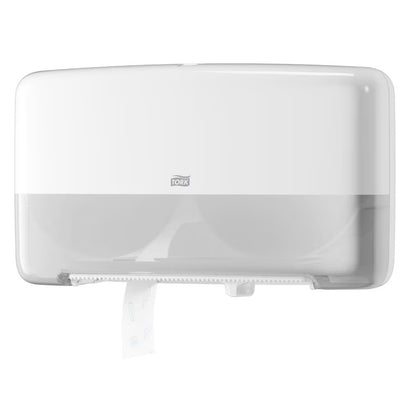 Tork Twin Mini Jumbo Toilet Roll Dispenser_White