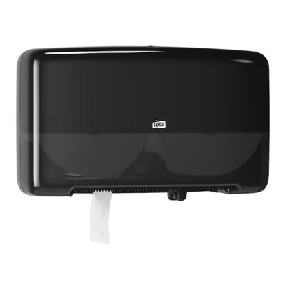 Tork Twin Mini Jumbo Toilet Roll Dispenser_Black