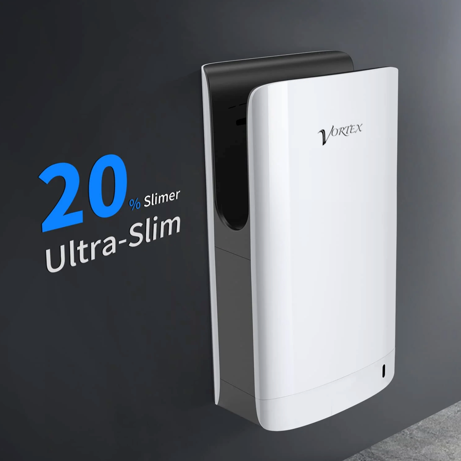 Vortex Jet Hand Dryer, Compact Elegant For Commercial Bathrooms. IP24 rating.