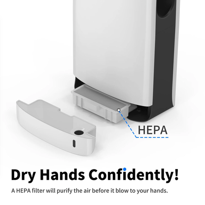Vortex Jet Hand Dryer, Compact Elegant For Commercial Bathrooms. IP24 rating.
