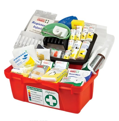 Australian workplace first aid kit hard case with compartments and reflective strip