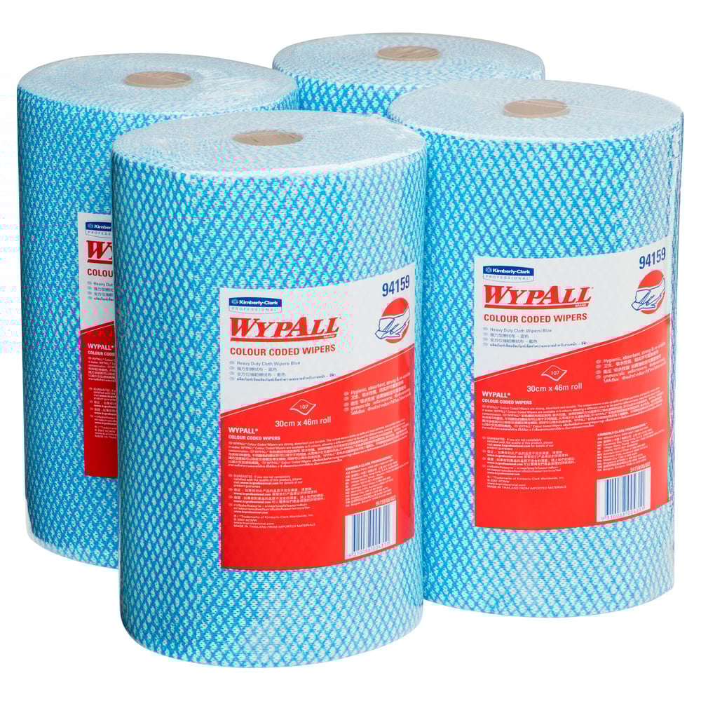 WypAll Blue Color Coded Wipers for General cleaning