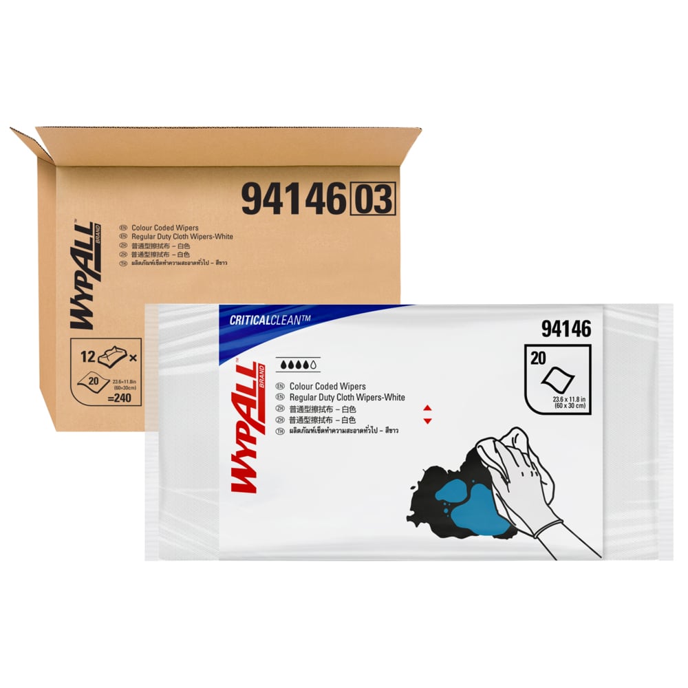 WYPALL® White cleaning wipers for Janitorial use in healthcare settings