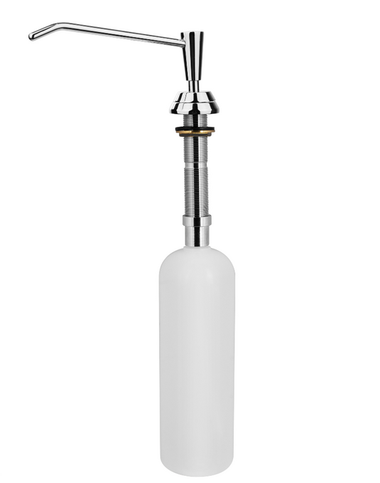 underbench soap dispenser with chrome pump 