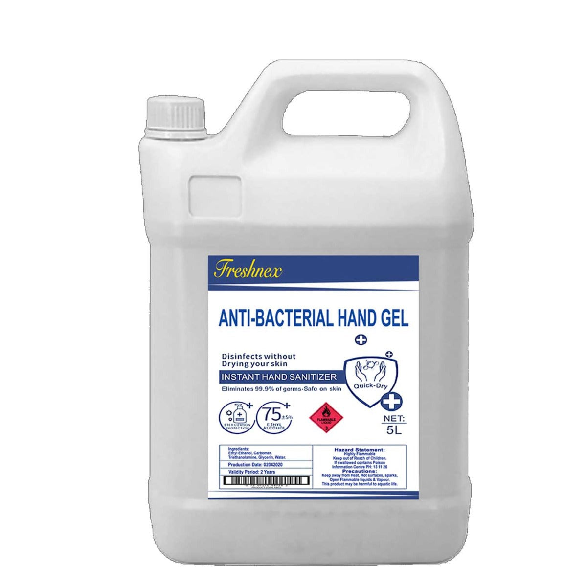 ABG1-P  Anti-Bacterial Hand Sanitising Gel 5L with pump