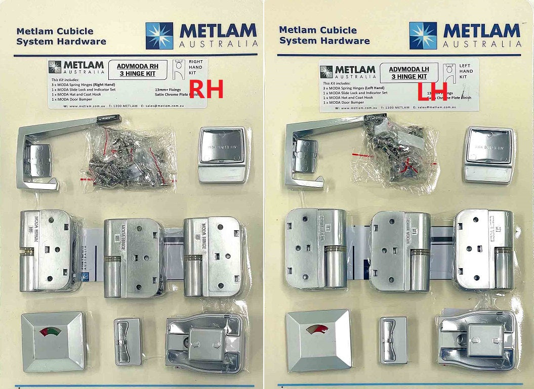 Metlam Toilet Partition Kit Hardware Left or Right Hand