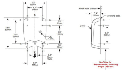 Bobrick TerraDry™ Hand Dryer ADA Surface-Mounted White