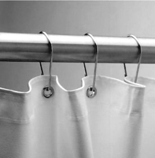 B204-1 Bobrick Shower Curtain and Hooks