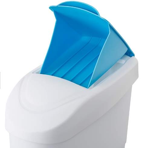 Sanitary Bin Light Blue white Slim Lady Female Waste Disposal