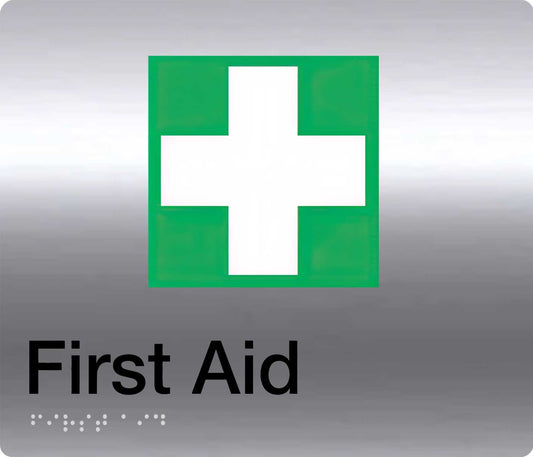 Australian Compliant First Aid Braille Sign