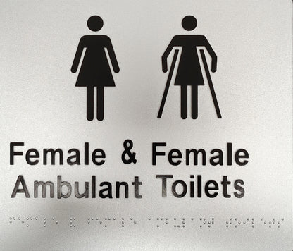 female & female ambulant braille sign