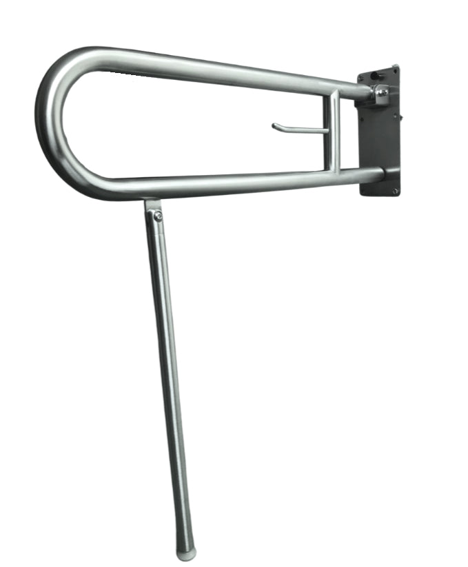 Short Grab Rails Stainless Steel Drop Down Grab Rail with Leg – OzWashroom