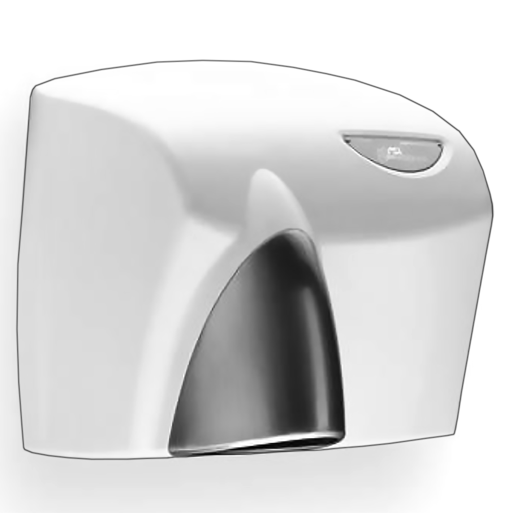 HDABWHTSC JD Macdonald Satin Nozzle Hand Dryer