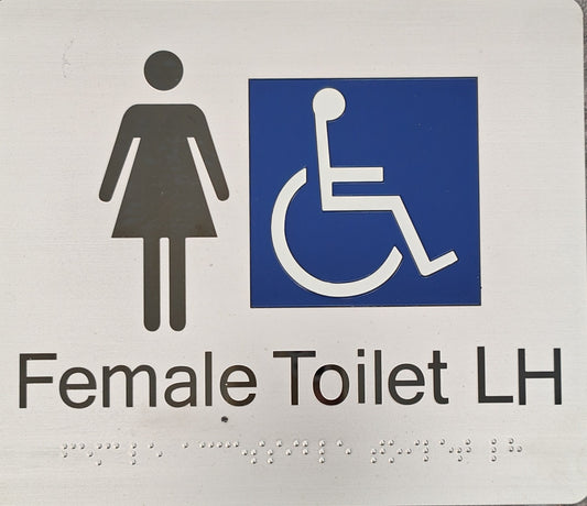 Male Disable Toilet Sign | Braille Stainless Steel | Buy Wholesale Australia | Ozwashroom