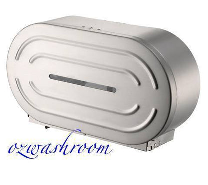 JD995-304 S'Steel Twin Jumbo Toilet Roll Dispenser