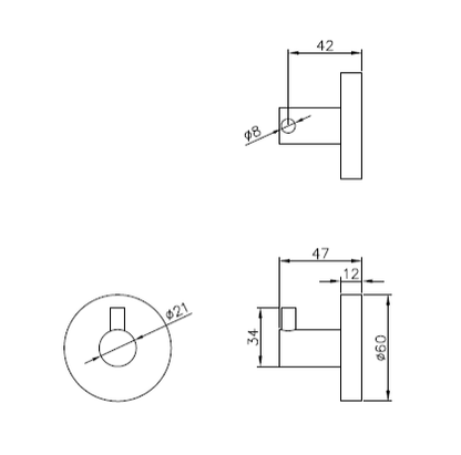 SINGLE ROBE HOOK