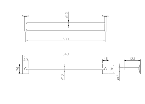 DOUBLE TOWEL BAR