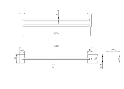 DOUBLE TOWEL BAR