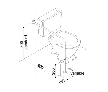  TOILET GRAB RAIL