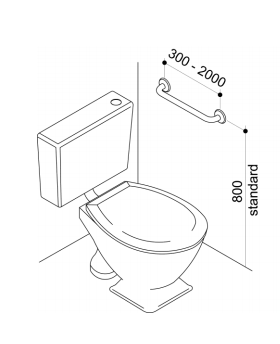 GRAB RAIL TOILET STRAIGHT