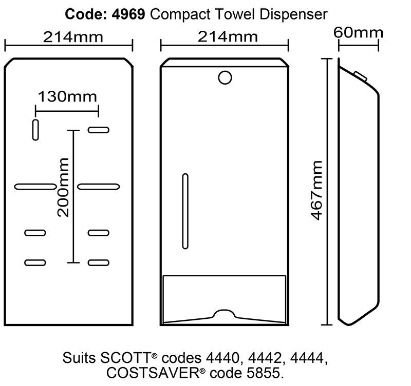 Kimberly Clark Compact Towel Dispenser 4969