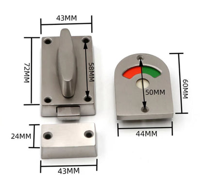 Toilet Door Lock and Indicator For Commercial Bathrooms