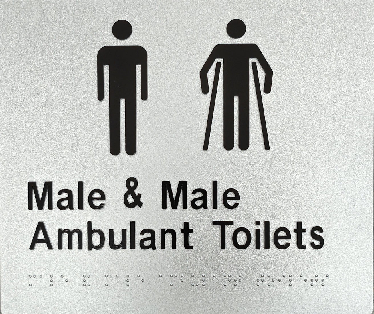 male & male ambulant braille sign