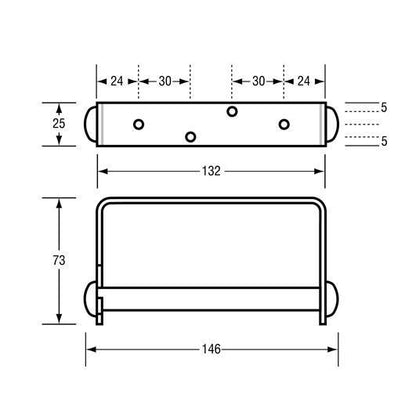 Metlam Stainless Steel Single Toilet Roll Holder