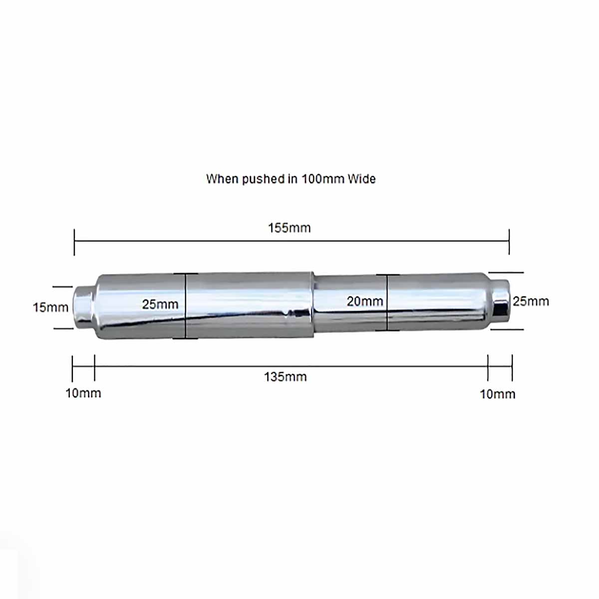 Insert Toilet Roll Roller - Bright Chrome ABS ML017