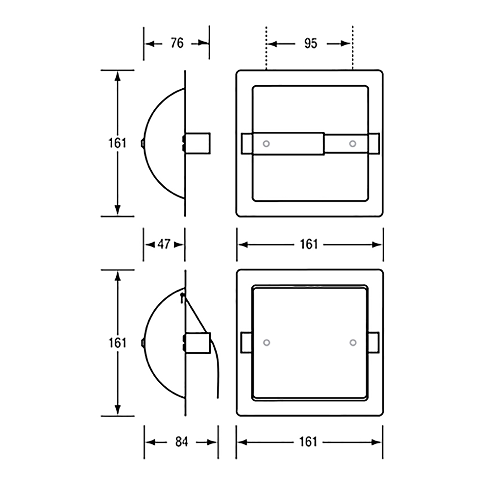 ML260SM Metlam Single Toilet Roll Holder