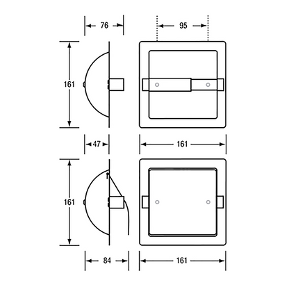 ML260SM Metlam Single Toilet Roll Holder