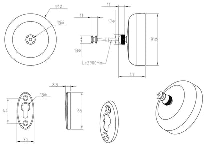 Metlam Retractable Clothes Line S'Steel Polished Finish