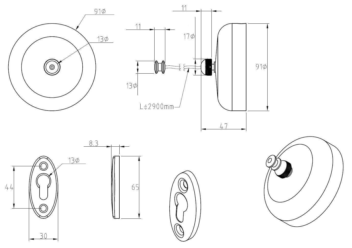 Retractable Clothes Line OZ362 Stainless Steel Polished Finish