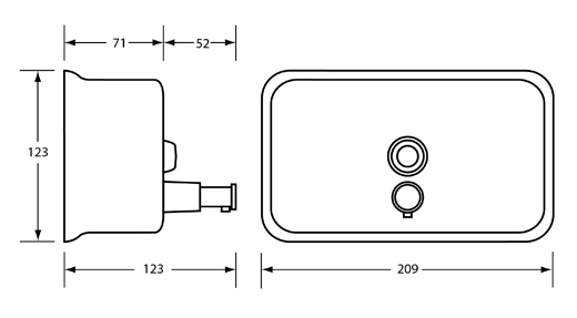 Horizontal Soap Dispenser