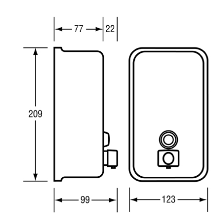 Ellipse Soap Dispenser - Button Pump