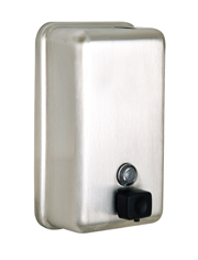 Vertical Soap Dispenser - SS button pump valve