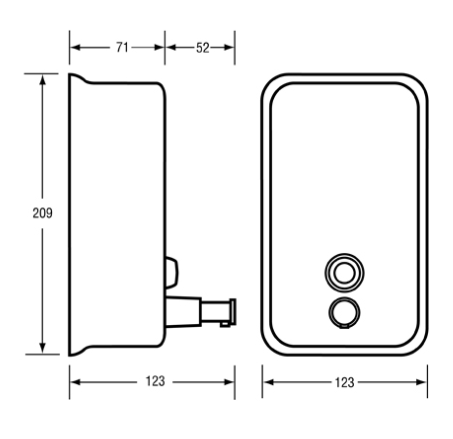 Vertical Soap Dispenser - Powder Coat White