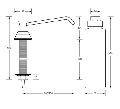 Basin/Vanity Soap Dispenser