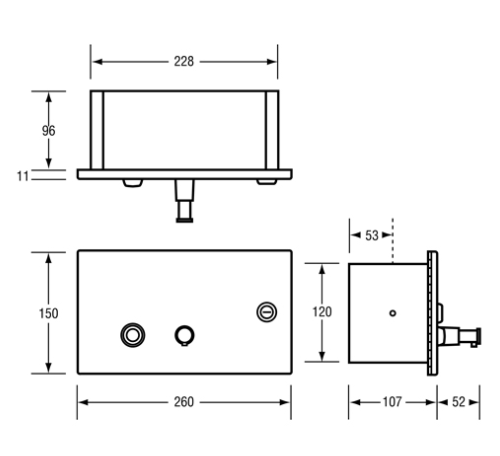 Recessed Horizontal Soap Dispenser