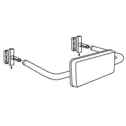 MLR119 Metlam Backrest Disabled Straight Rail White Padded PVC