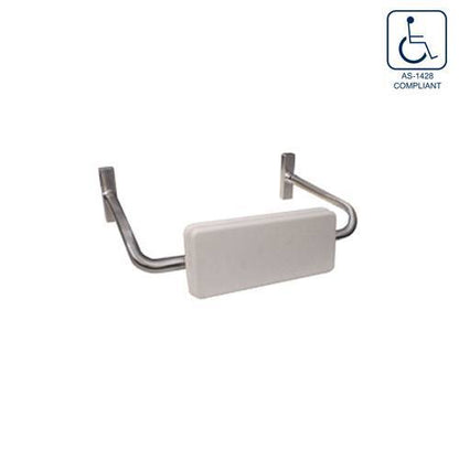 MLR119 Metlam Backrest Disabled Straight Rail White Padded PVC