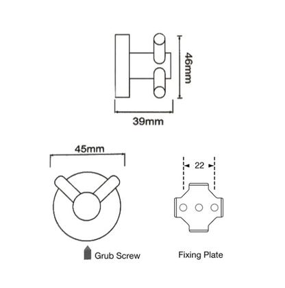 OZ10154 Double V Shape Coat Hook 