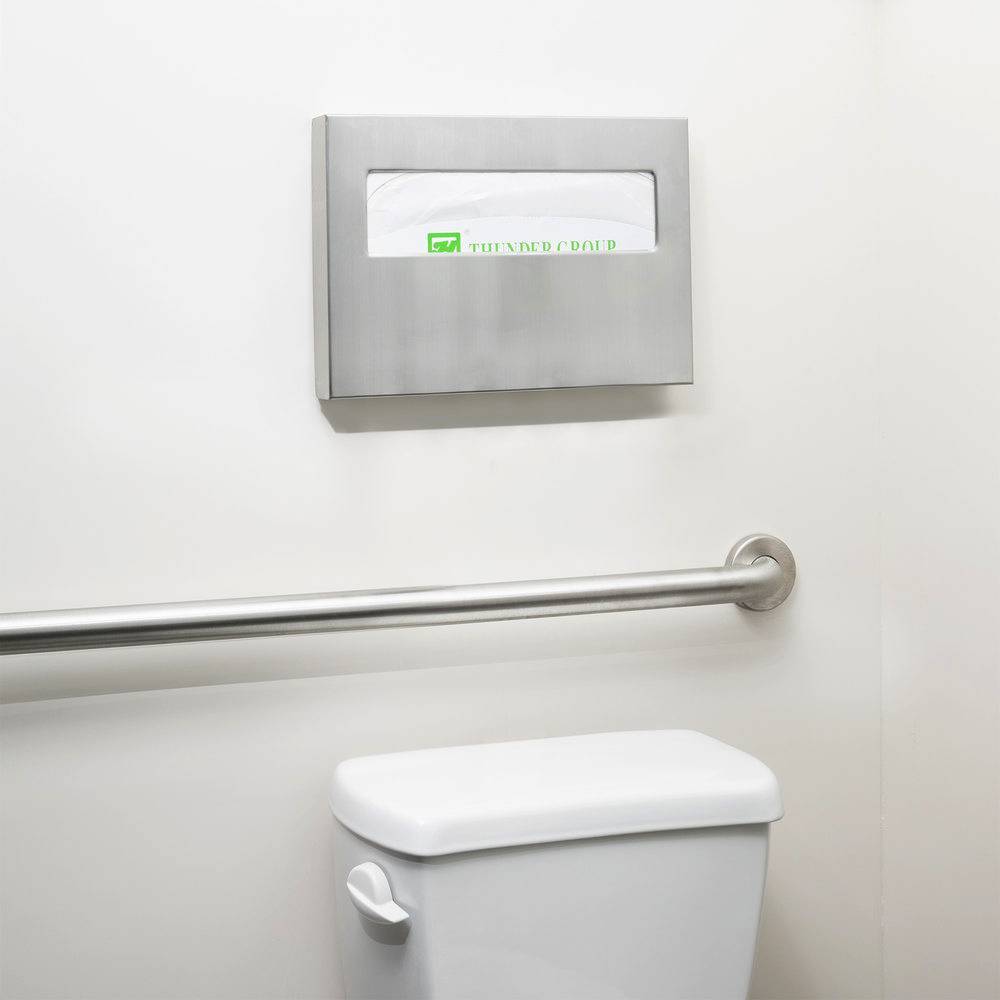 Bobrick Toilet Seat Cover S'Steel Dispenser, Wall Mount